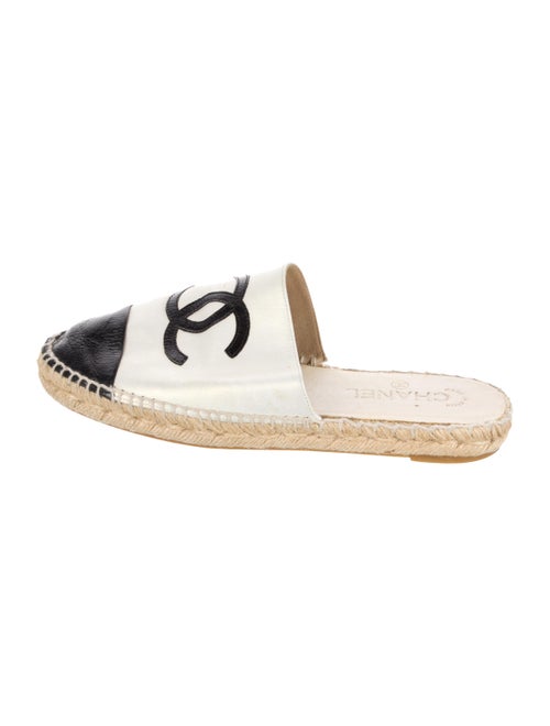 Chanel Interlocking CC Logo Lambskin Espadrilles