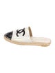 Chanel Interlocking CC Logo Lambskin Espadrilles