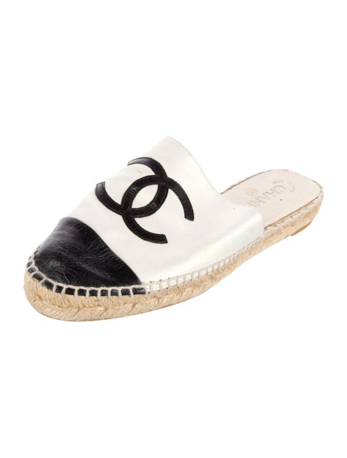 Chanel Interlocking CC Logo Lambskin Espadrilles