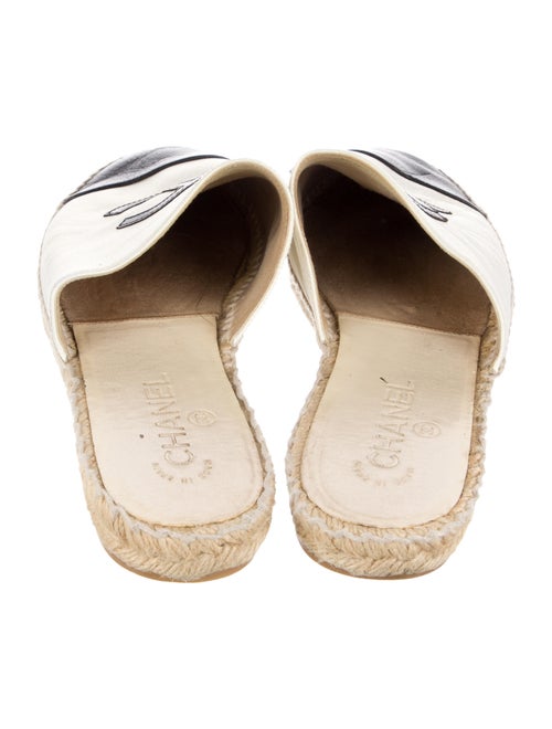 Chanel Interlocking CC Logo Lambskin Espadrilles