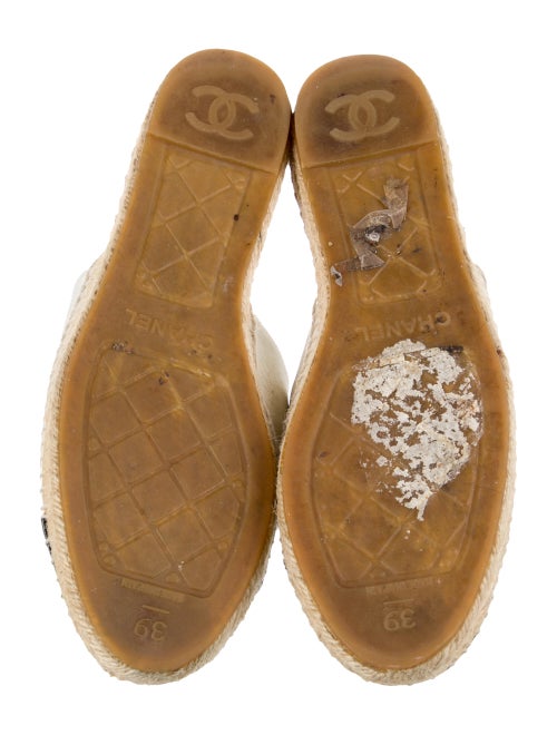 Chanel Interlocking CC Logo Lambskin Espadrilles