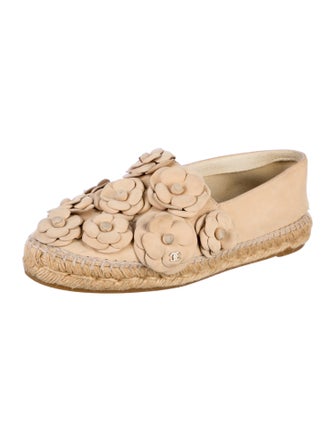 Chanel Interlocking CC Logo Nubuck Espadrilles
