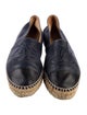 Chanel Interlocking CC Logo Leather Espadrilles