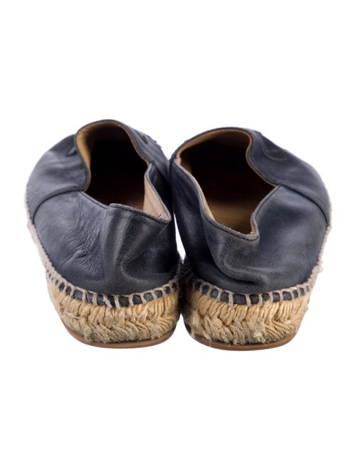 Chanel Interlocking CC Logo Leather Espadrilles