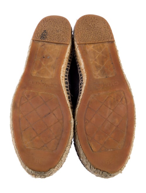 Chanel Interlocking CC Logo Leather Espadrilles
