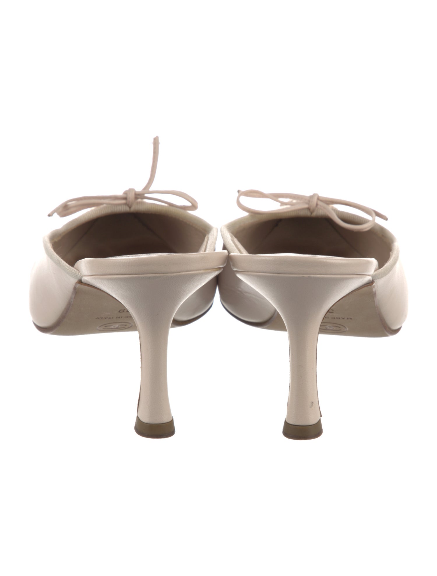 Chanel Interlocking CC Logo Leather Mules