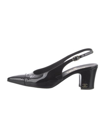 Chanel 2023 Interlocking CC Logo Slingback Pumps