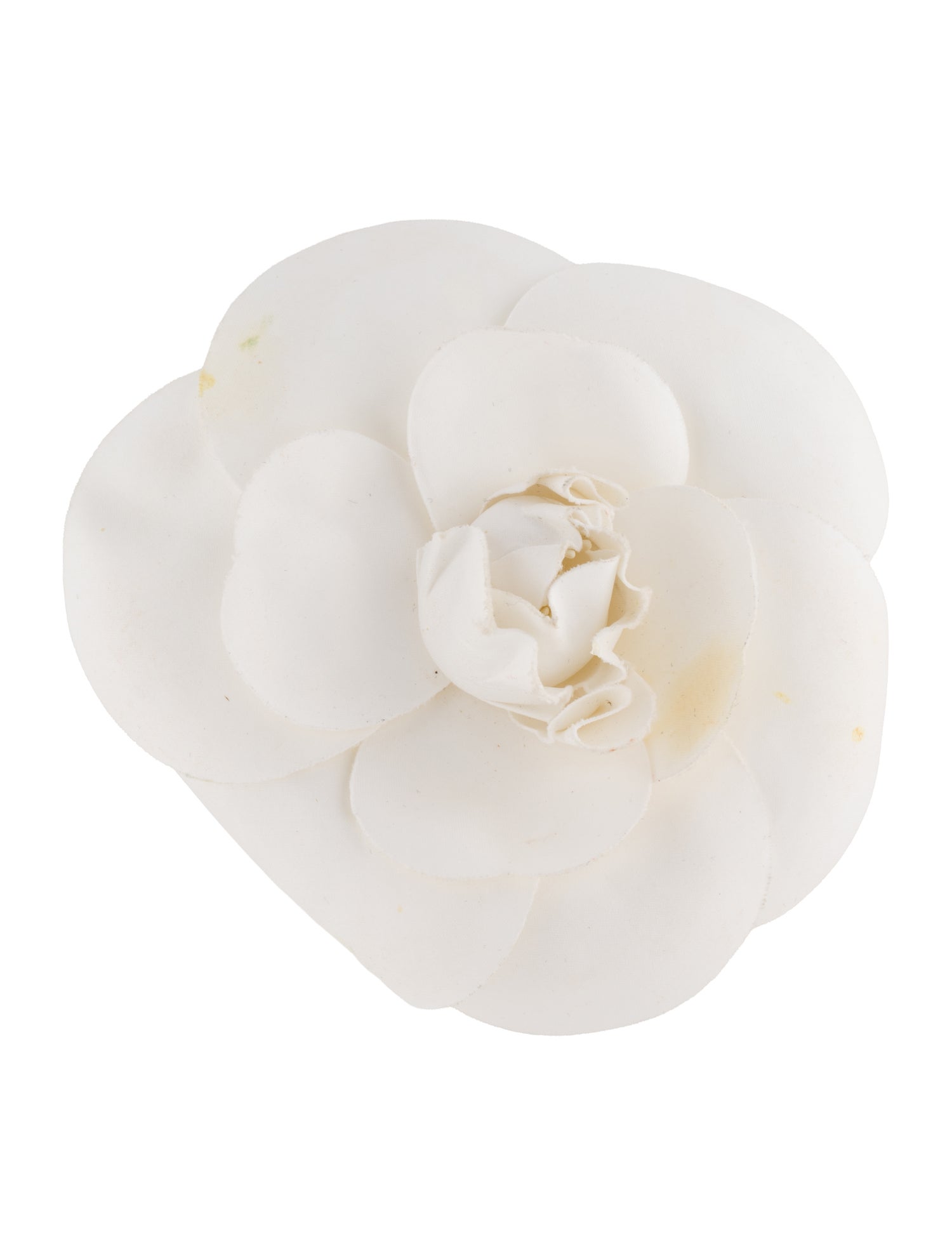 Chanel Vintage Fabric Large Camellia Brooch