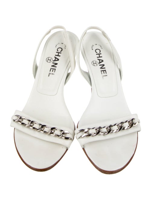 Chanel 2005 Leather Slingback Sandals