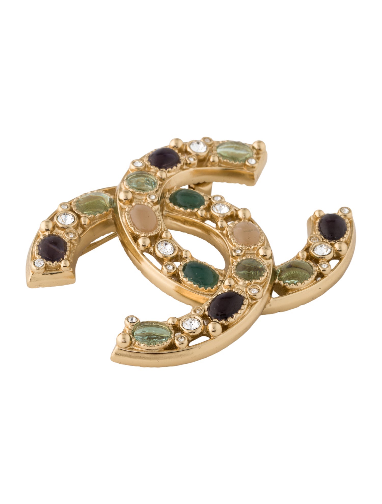 Chanel 2024 Resin & Strass CC Brooch