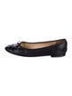 Chanel Interlocking CC Logo Leather Ballet Flats