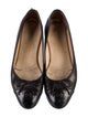 Chanel Interlocking CC Logo Leather Ballet Flats
