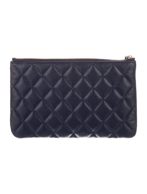Chanel O-Case Zip Pouch Interlocking CC Logo Wallet