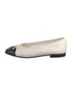 Chanel Interlocking CC Logo Leather Ballet Flats
