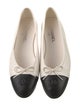 Chanel Interlocking CC Logo Leather Ballet Flats