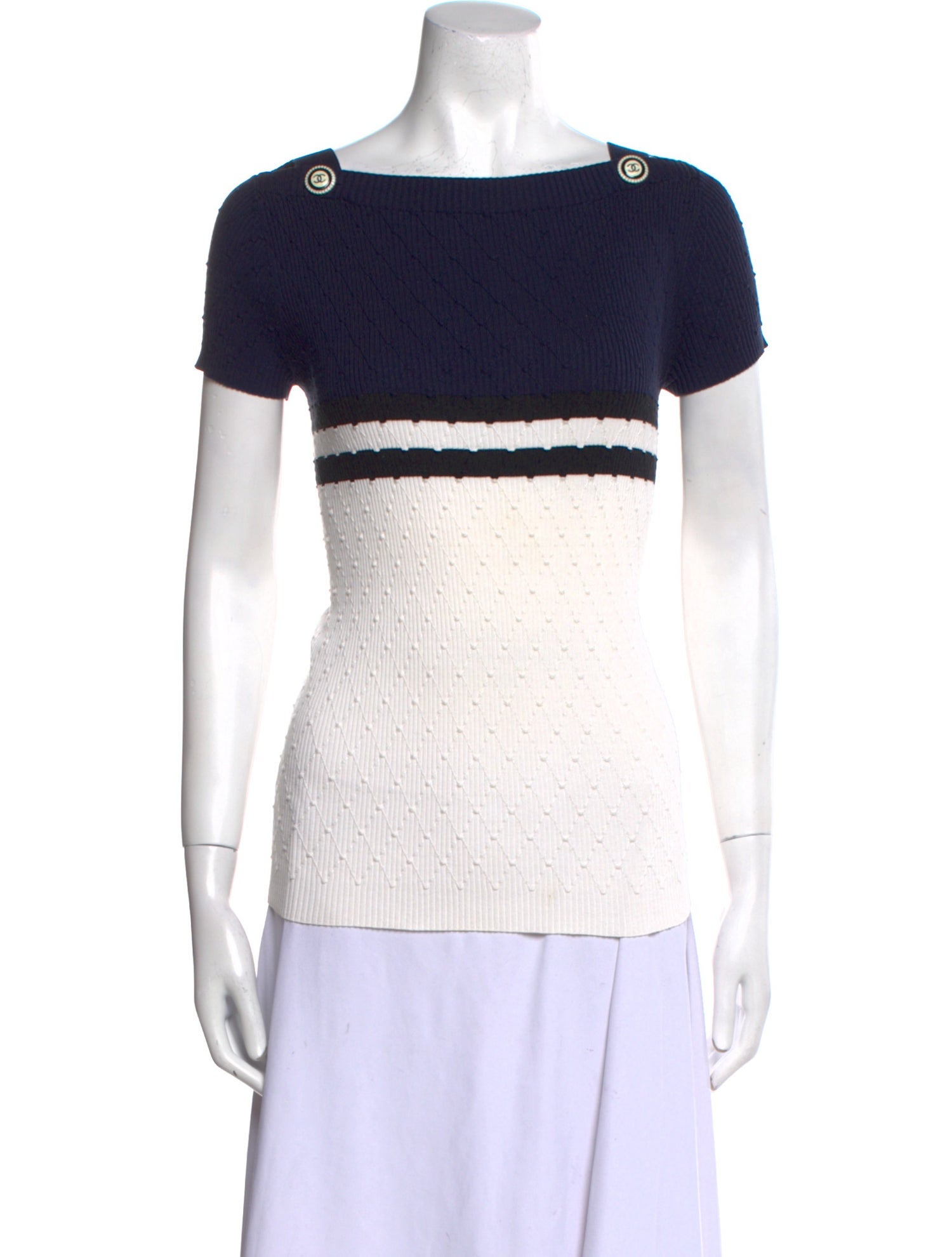 Chanel 2016 Square Neckline Top