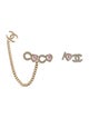 Chanel 2022 Strass 'I Love CC Coco' Mismatched Earrings
