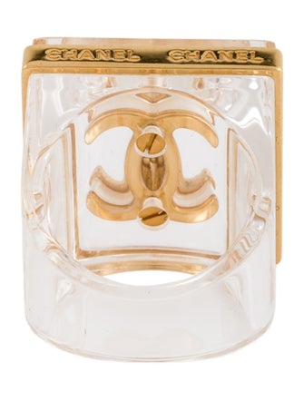Chanel 2023 Resin CC Cocktail Ring