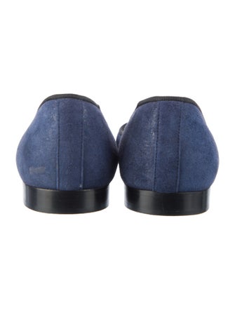 Chanel Interlocking CC Logo Suede Ballet Flats