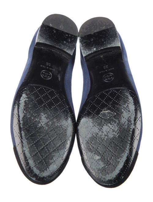 Chanel Interlocking CC Logo Suede Ballet Flats