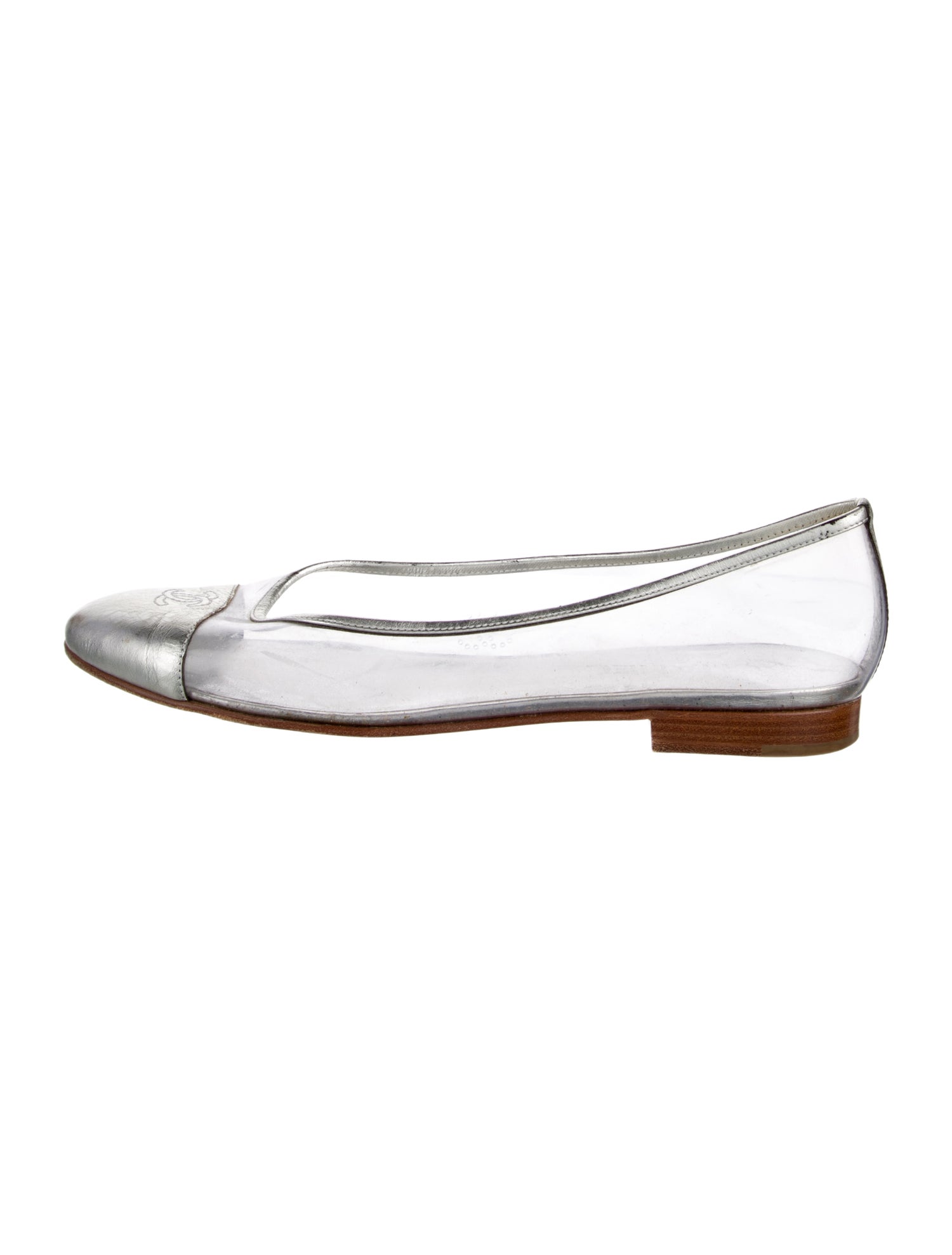 Chanel Interlocking CC Logo PVC Ballet Flats