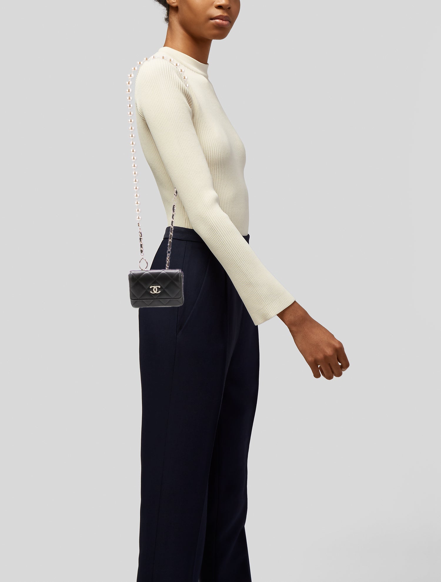 Chanel Pearl Chain Belt Bag