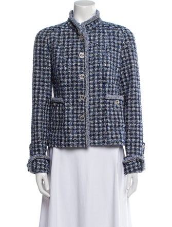 Chanel 2020 Houndstooth Print Evening Jacket