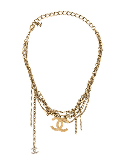 Chanel 2022 Strass CC Choker Necklace