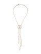 Chanel 2020 Pearl, Faux Pearl & Strass CC Logo Lavalier Necklace