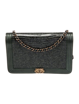 Chanel Lizard Boy Wallet On Chain