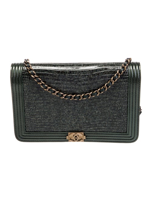 Chanel Lizard Boy Wallet On Chain