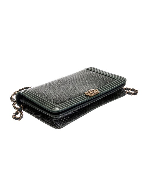 Chanel Lizard Boy Wallet On Chain