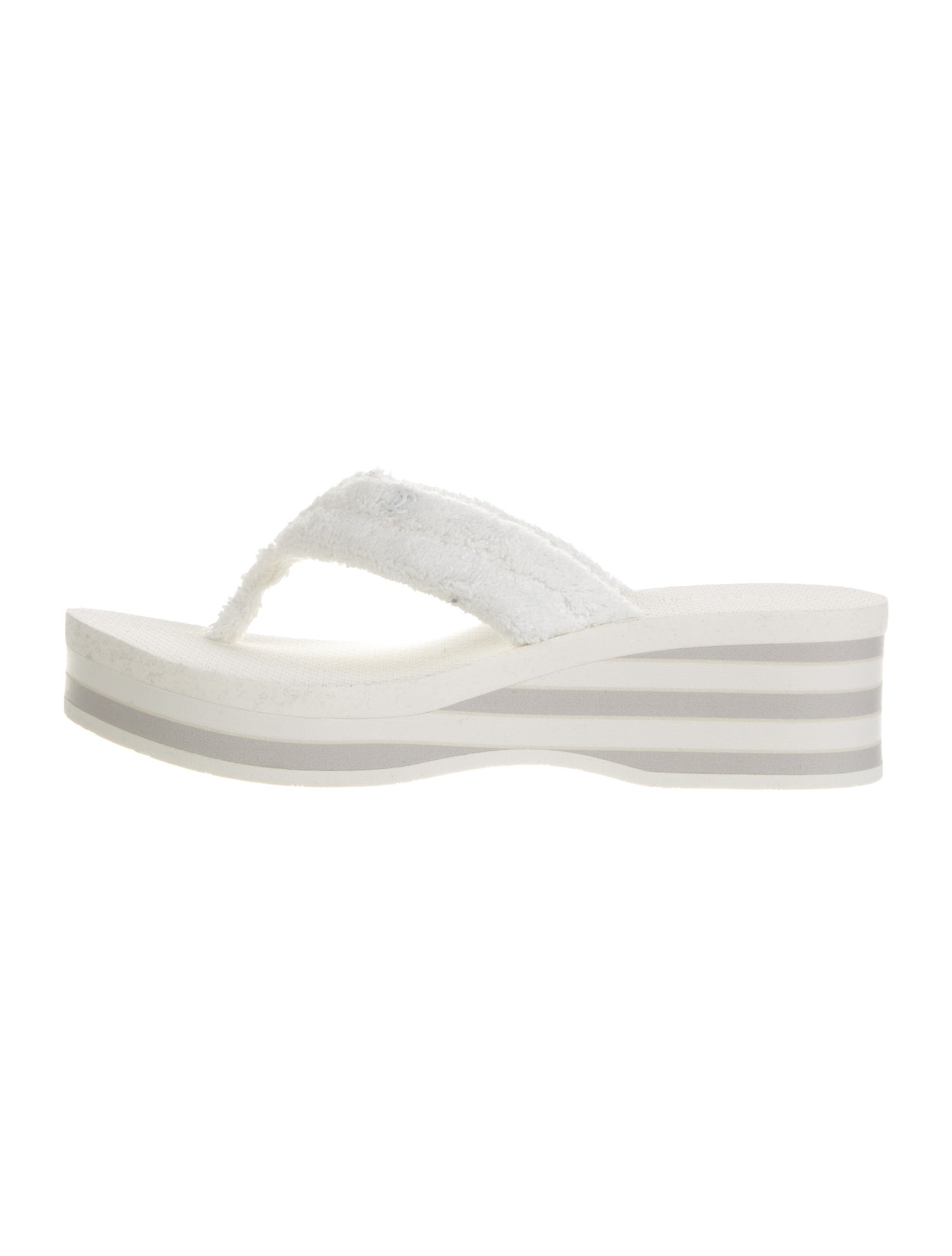 Chanel 2025 Terry Cloth Flip Flops