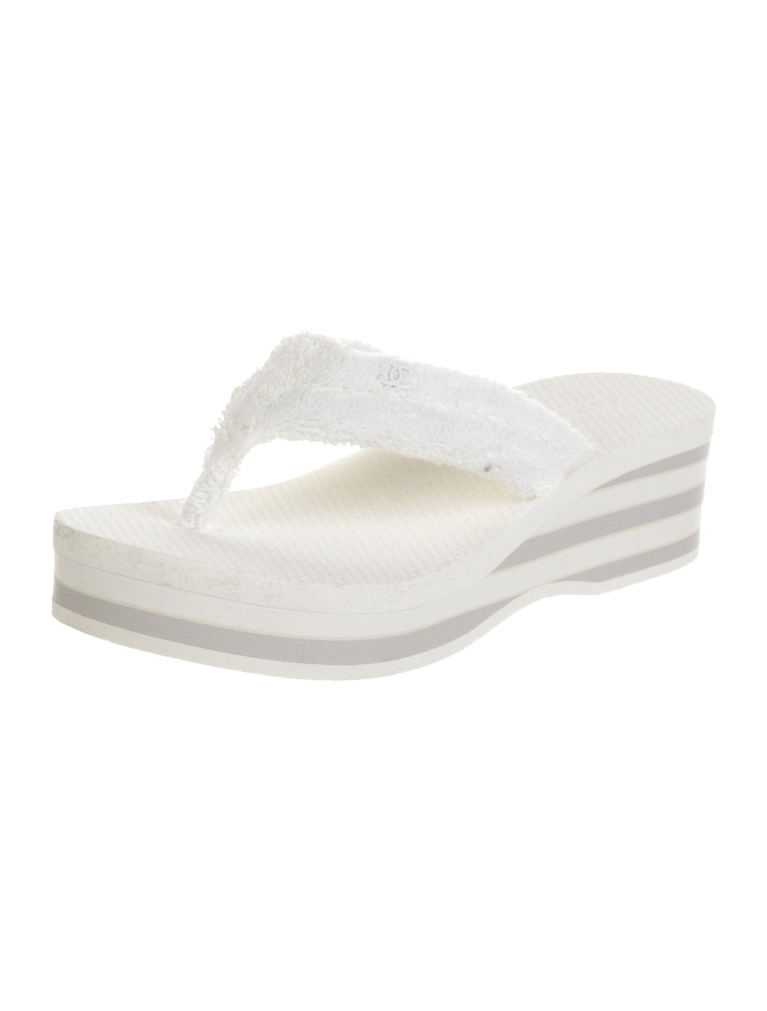 Chanel 2025 Terry Cloth Flip Flops