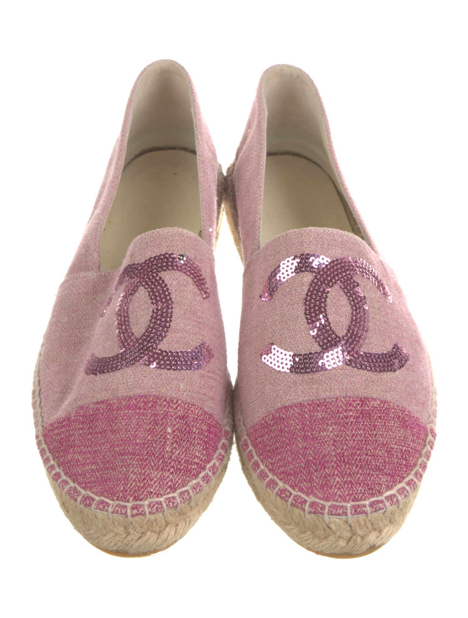 Chanel Interlocking CC Logo Canvas Espadrilles