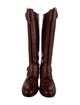 Chanel Interlocking CC Logo Leather Riding Boots
