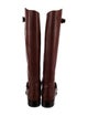 Chanel Interlocking CC Logo Leather Riding Boots