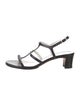 Chanel Interlocking CC Logo Leather Gladiator Sandals