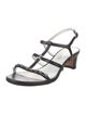 Chanel Interlocking CC Logo Leather Gladiator Sandals