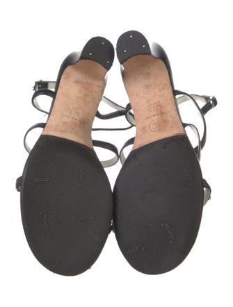 Chanel Interlocking CC Logo Leather Gladiator Sandals