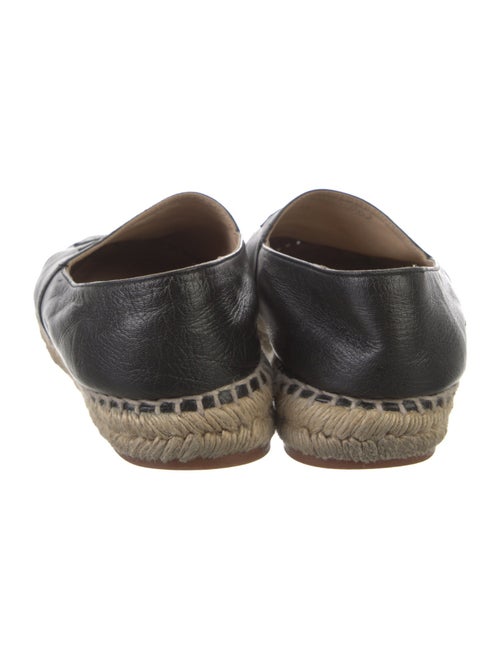 Chanel Interlocking CC Logo Leather Espadrilles