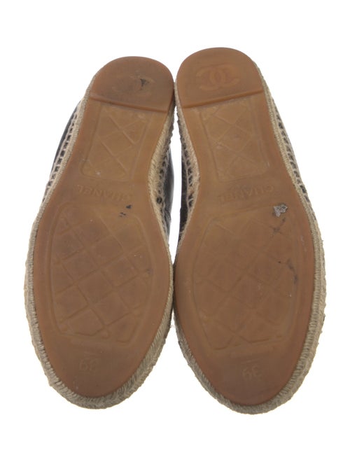 Chanel Interlocking CC Logo Leather Espadrilles