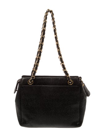 Chanel Small Caviar Logo Tote