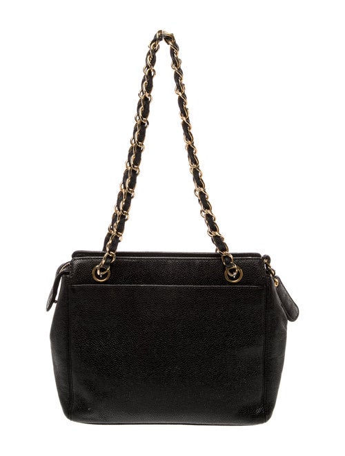 Chanel Small Caviar Logo Tote