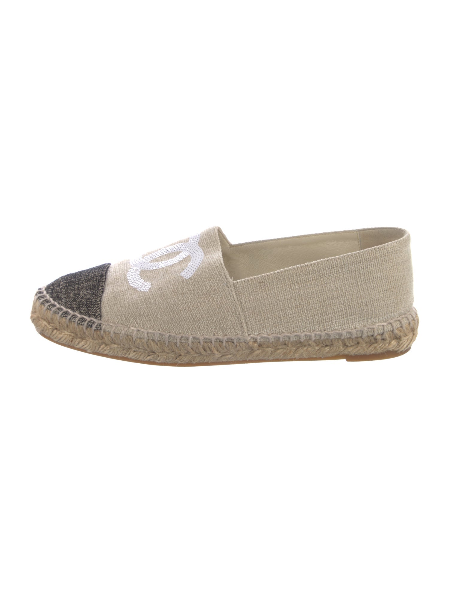 Chanel Interlocking CC Logo Canvas Espadrilles