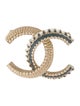 Chanel Enamel Textured CC Brooch