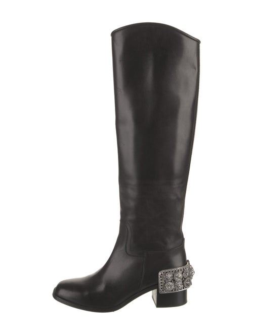 Chanel Vintage Interlocking CC Logo Riding Boots