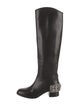 Chanel Vintage Interlocking CC Logo Riding Boots