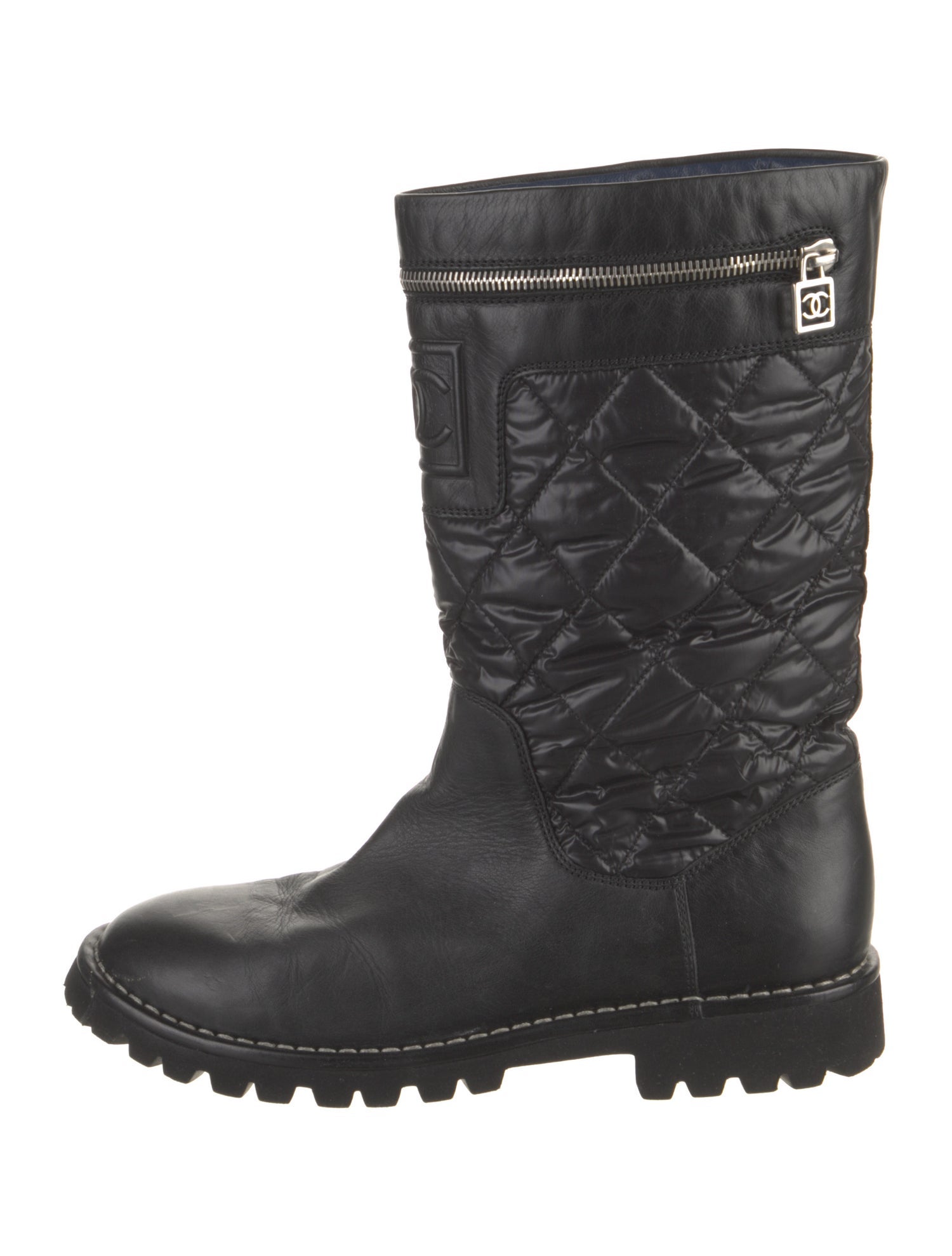 Chanel Vintage Sport Moto Boots