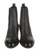 Chanel Interlocking CC Logo Leather Chelsea Boots